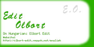 edit olbort business card
